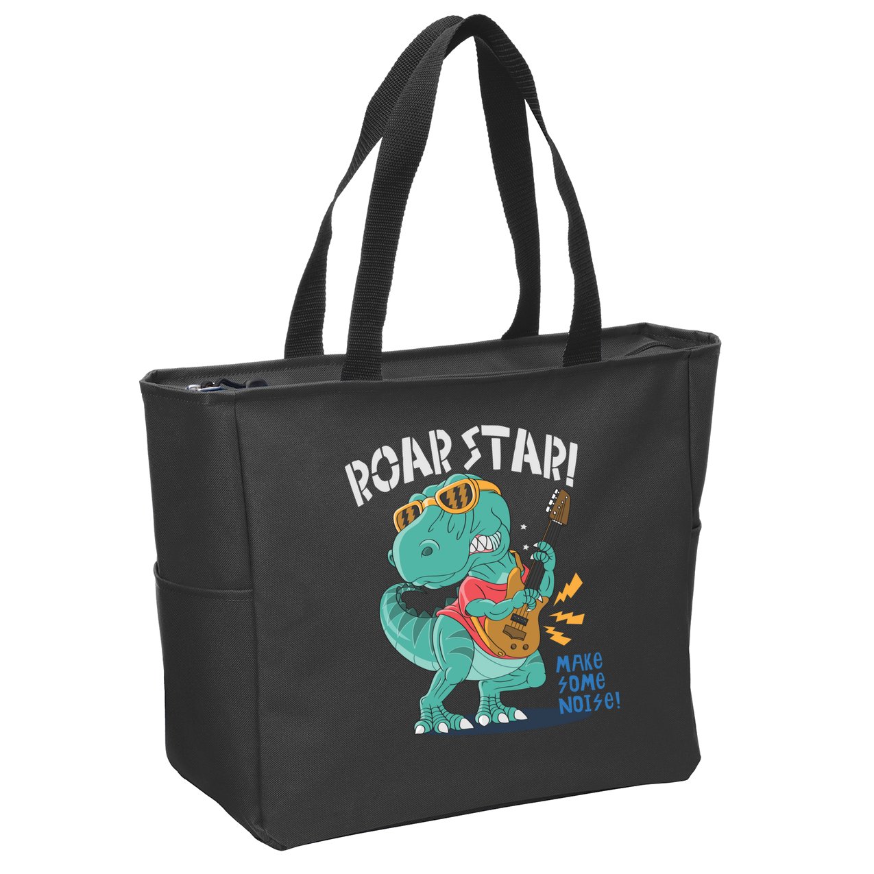 Roar Star Make Some Noise Cute Zip Tote Bag