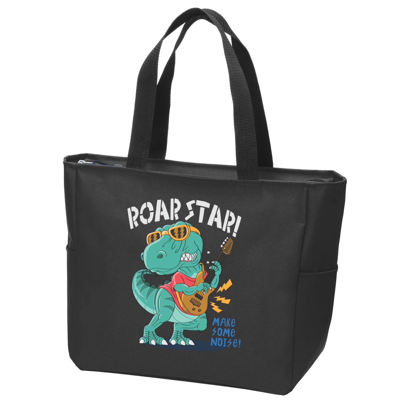 Roar Star Make Some Noise Cute Zip Tote Bag