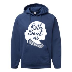 Ruth Sent Me Go Vote November Third Gift Performance Fleece Hoodie