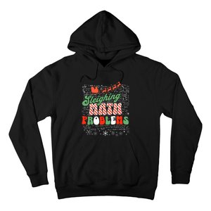 Retro Sleighing Math Problems Santa Math Teacher Christmas Hoodie