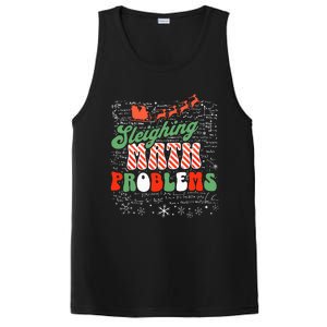 Retro Sleighing Math Problems Santa Math Teacher Christmas PosiCharge Competitor Tank