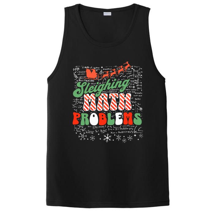 Retro Sleighing Math Problems Santa Math Teacher Christmas PosiCharge Competitor Tank