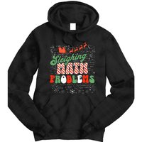 Retro Sleighing Math Problems Santa Math Teacher Christmas Tie Dye Hoodie