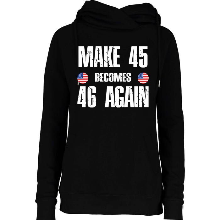 Ryan Shead Make 45 Becomes 46 Again Womens Funnel Neck Pullover Hood