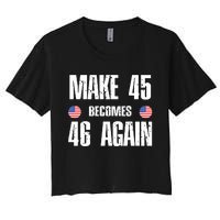 Ryan Shead Make 45 Becomes 46 Again Women's Crop Top Tee