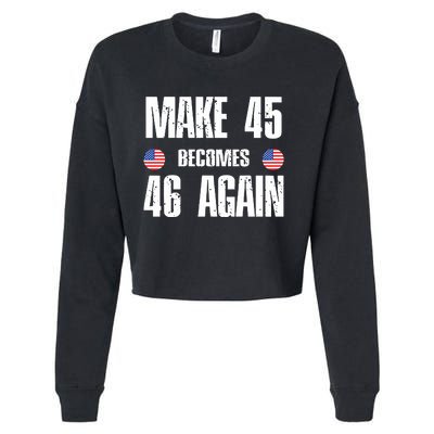 Ryan Shead Make 45 Becomes 46 Again Cropped Pullover Crew