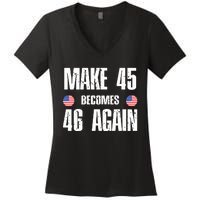 Ryan Shead Make 45 Becomes 46 Again Women's V-Neck T-Shirt