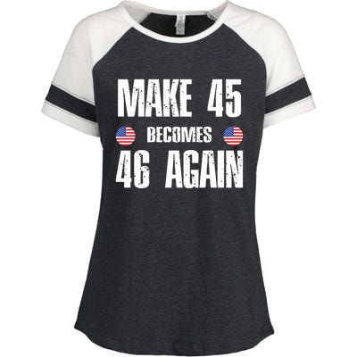 Ryan Shead Make 45 Becomes 46 Again Enza Ladies Jersey Colorblock Tee