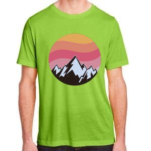 Retro Sunset Mountain Adult ChromaSoft Performance T-Shirt