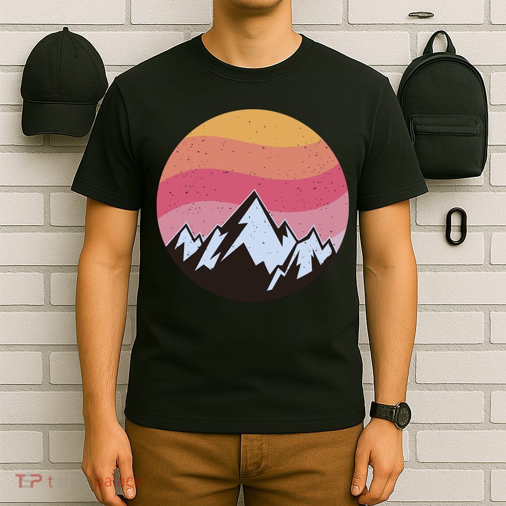 Retro Sunset Mountain T-Shirt