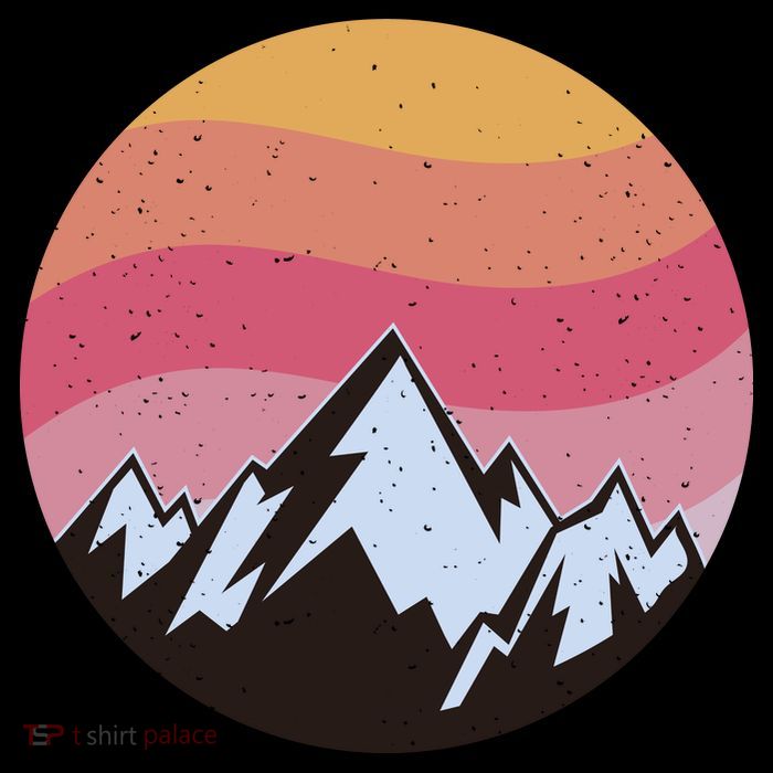 Retro Sunset Mountain T-Shirt