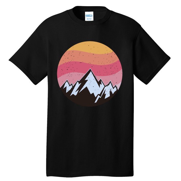 Retro Sunset Mountain Tall T-Shirt