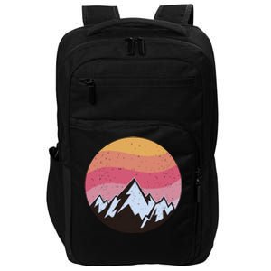 Retro Sunset Mountain Impact Tech Backpack