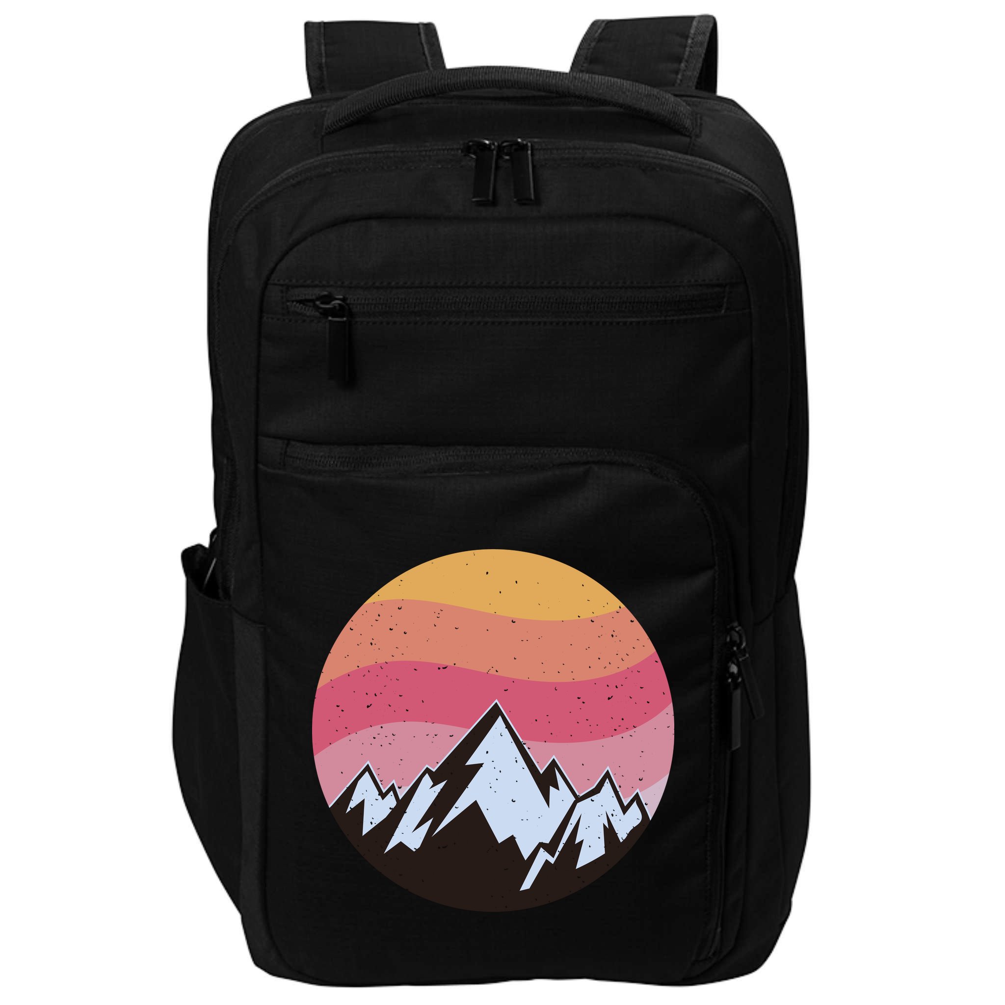 Retro Sunset Mountain Impact Tech Backpack