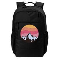 Retro Sunset Mountain Daily Commute Backpack