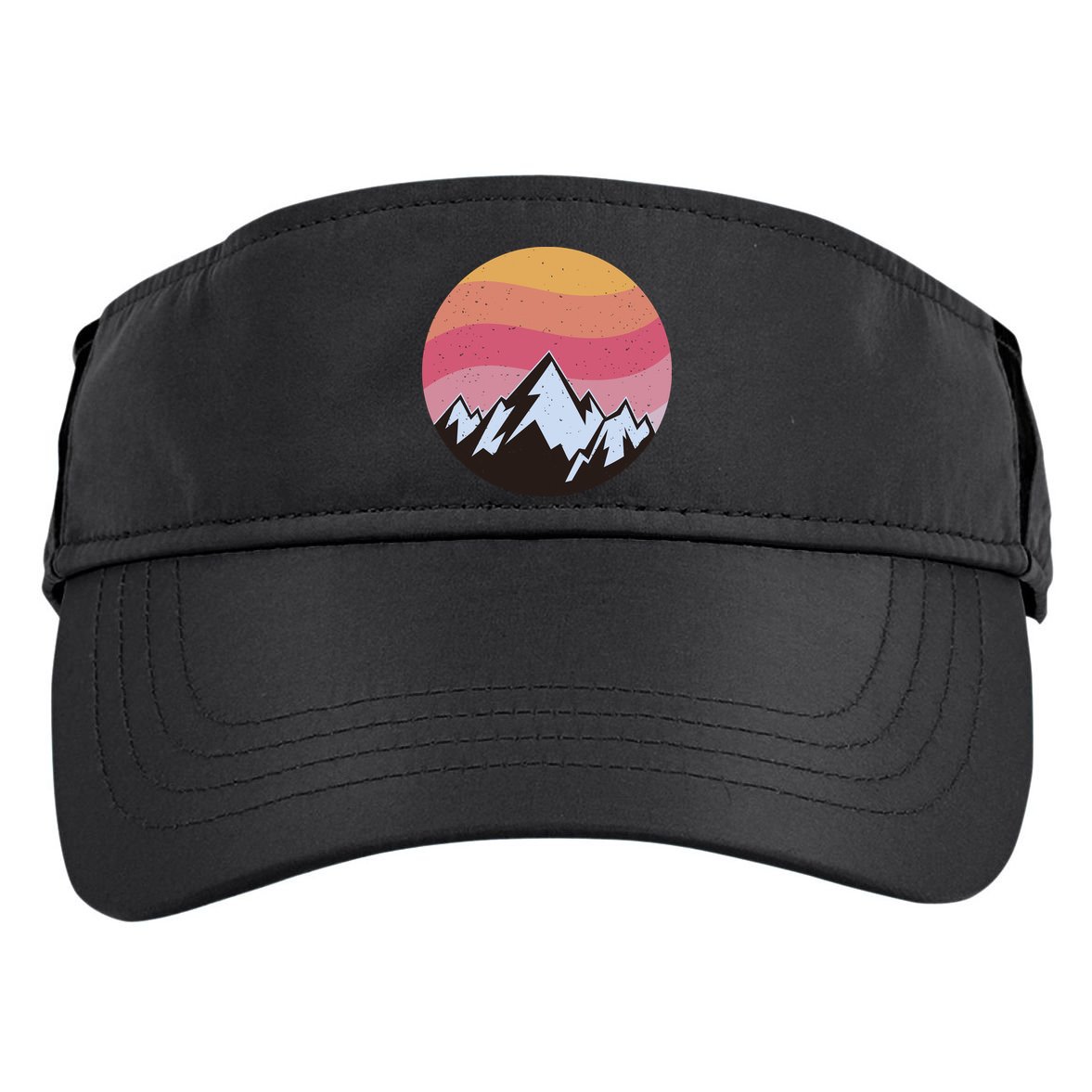 Retro Sunset Mountain Adult Drive Performance Visor
