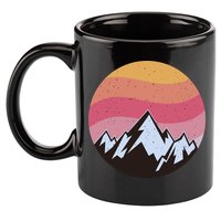 Retro Sunset Mountain 11oz C Handle Ceramic Mug