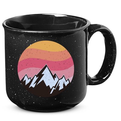 Retro Sunset Mountain 15oz Campfire Ceramic Mug