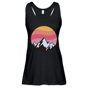 Retro Sunset Mountain Ladies Essential Flowy Tank