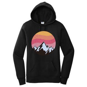 Retro Sunset Mountain Women's Pullover Hoodie