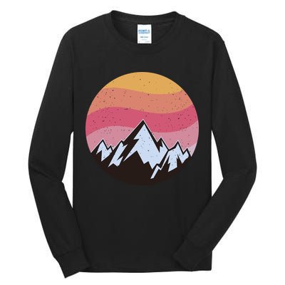 Retro Sunset Mountain Tall Long Sleeve T-Shirt