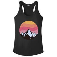 Retro Sunset Mountain Ladies PosiCharge Competitor Racerback Tank