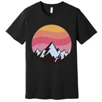 Retro Sunset Mountain Premium T-Shirt