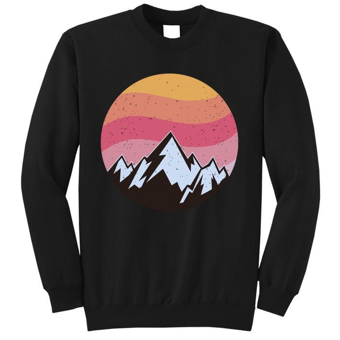 Retro Sunset Mountain Tall Sweatshirt