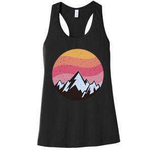 Retro Sunset Mountain Women's Racerback Tank