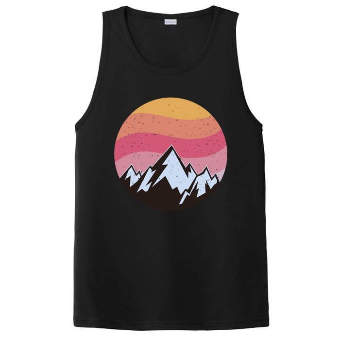 Retro Sunset Mountain PosiCharge Competitor Tank