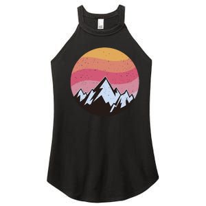 Retro Sunset Mountain Women's Perfect Tri Rocker Tank