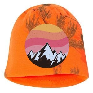 Retro Sunset Mountain Kati - Camo Knit Beanie