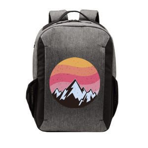 Retro Sunset Mountain Vector Backpack