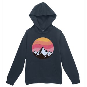 Retro Sunset Mountain Urban Pullover Hoodie