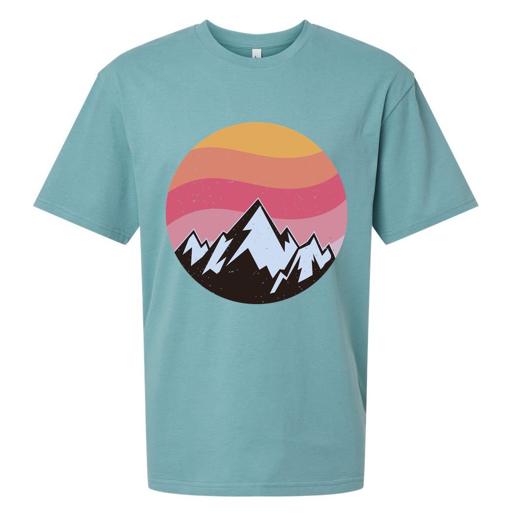 Retro Sunset Mountain Sueded Cloud Jersey T-Shirt