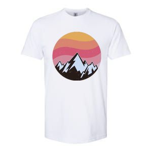 Retro Sunset Mountain Softstyle CVC T-Shirt