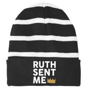 Ruth Sent Me Striped Beanie with Solid Band