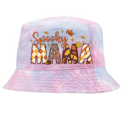 Retro Spooky Mama Halloween Tie-Dyed Bucket Hat