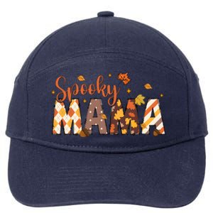 Retro Spooky Mama Halloween 7-Panel Snapback Hat