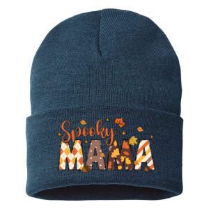 Retro Spooky Mama Halloween Sustainable Knit Beanie