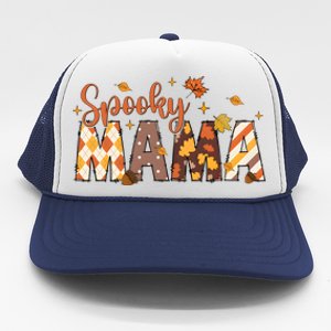 Retro Spooky Mama Halloween Trucker Hat