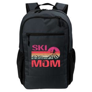 Retro Ski Mom Sunset Winter Skiing Mom Gift Daily Commute Backpack