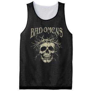 Retro Skulls Music Rock 90s Omens Pride Family Bad Gift Idea Mesh Reversible Basketball Jersey Tank