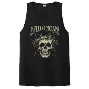 Retro Skulls Music Rock 90s Omens Pride Family Bad Gift Idea PosiCharge Competitor Tank