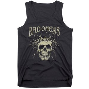 Retro Skulls Music Rock 90s Omens Pride Family Bad Gift Idea Tank Top