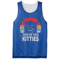 Retro Show Me Your Kitties Gift Funny Gift For Cat Lover Vintage Gift Mesh Reversible Basketball Jersey Tank