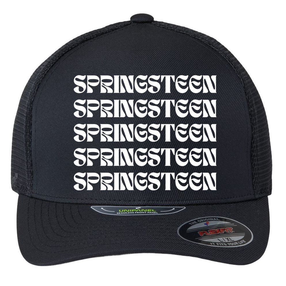 Retro Springsteen Music Flexfit Unipanel Trucker Cap