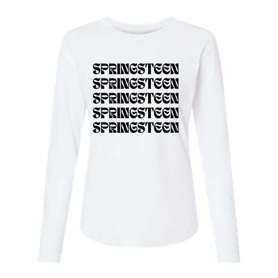 Retro Springsteen Music Womens Cotton Relaxed Long Sleeve T-Shirt