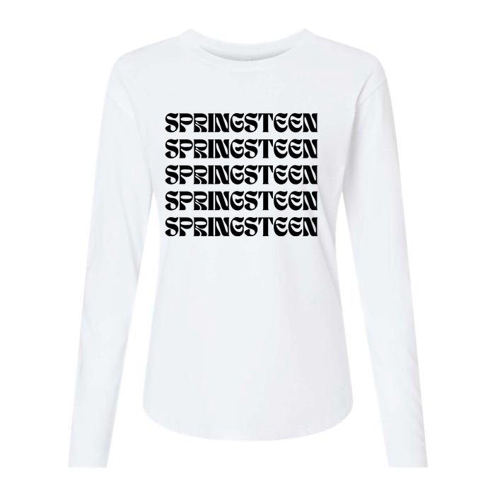 Retro Springsteen Music Womens Cotton Relaxed Long Sleeve T-Shirt