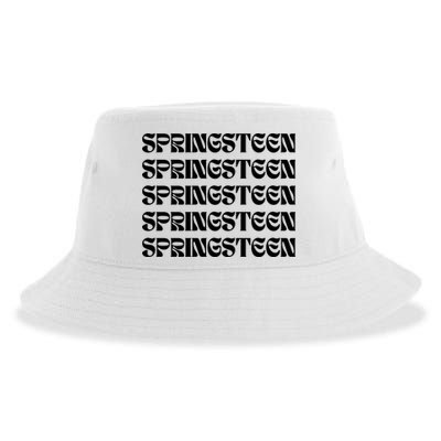 Retro Springsteen Music Sustainable Bucket Hat
